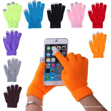 Téléphone magique tricoté conduisant des gants Smartphone d&#39;écran tactile mignon de gant d&#39;hiver